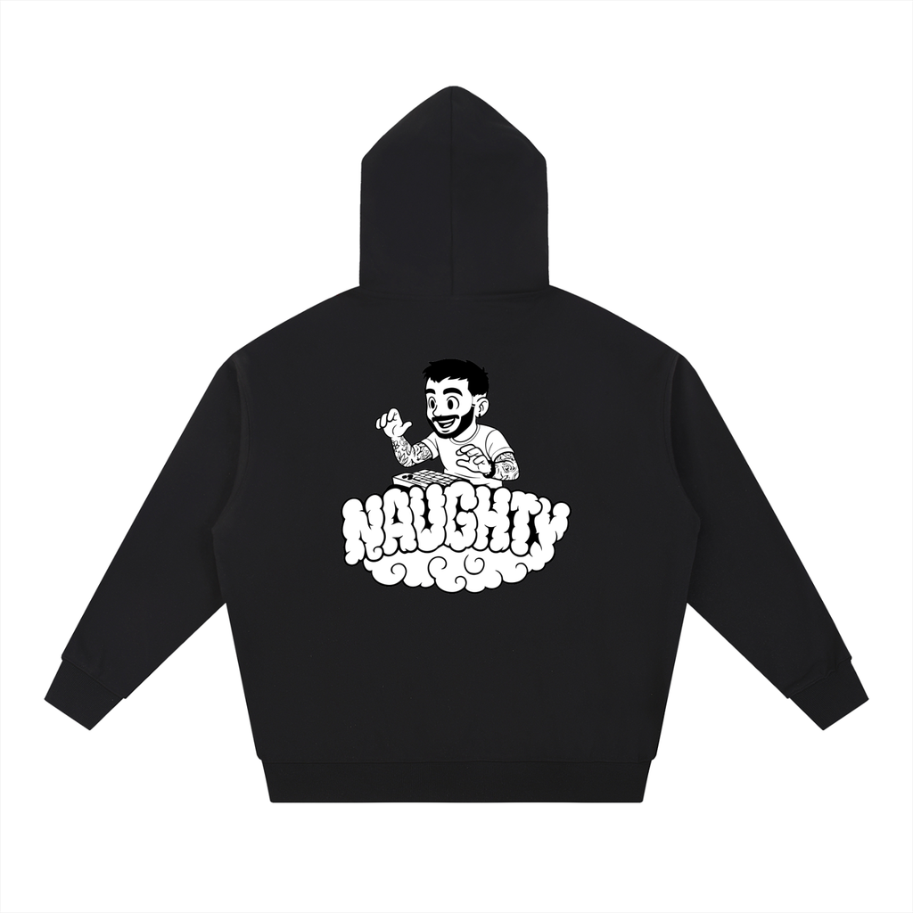 Naughty on A Nimbus Hoodie