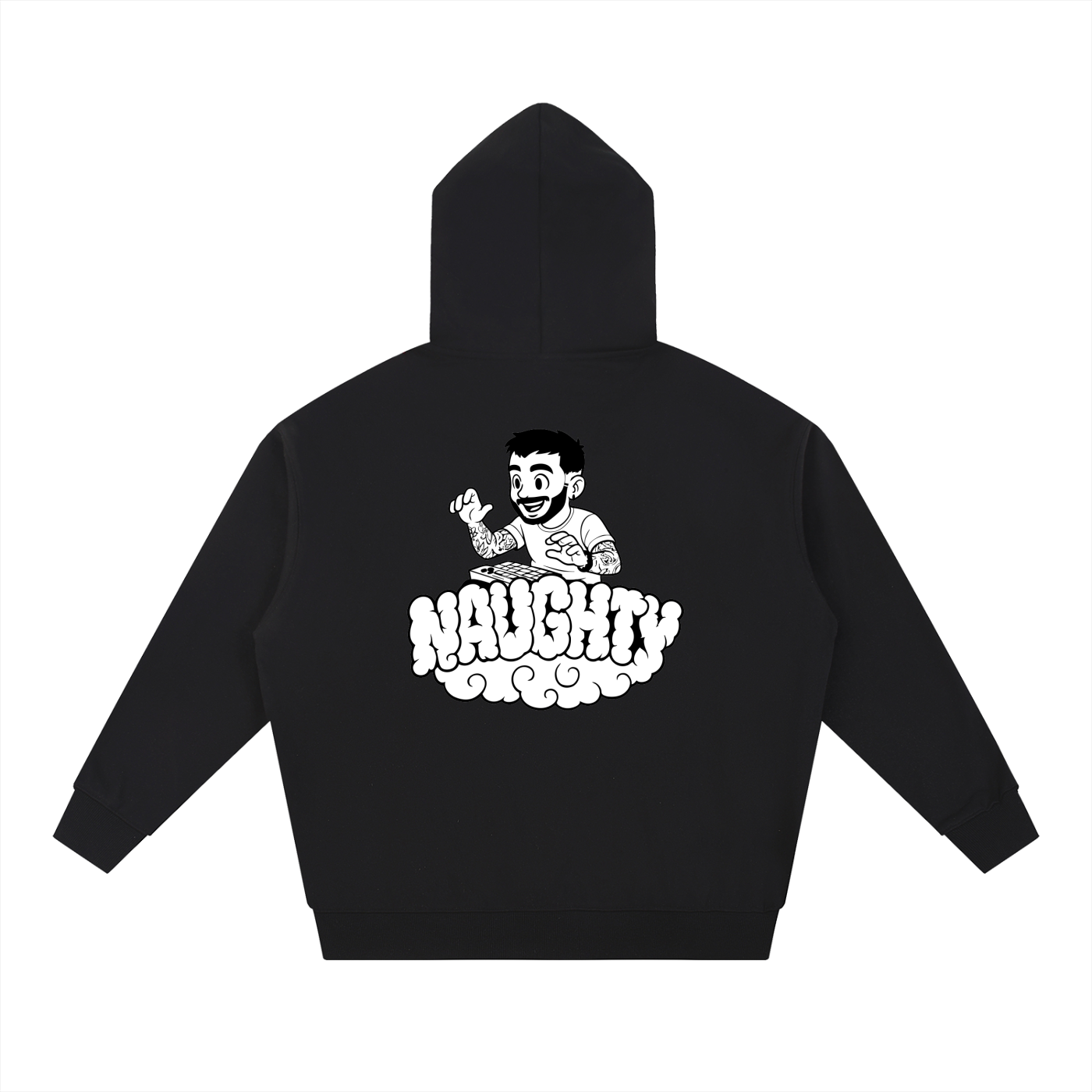 Naughty on A Nimbus Hoodie